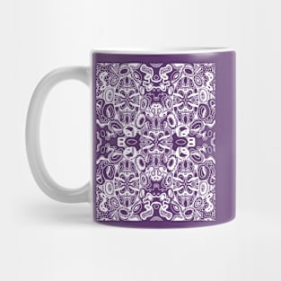 Miniature Aussie Tangle 13 Pattern Var 1 White Transparent Mug